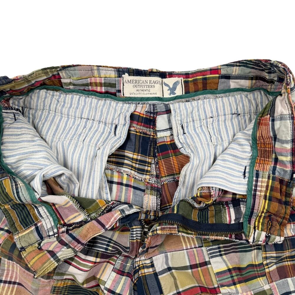 American Eagle Madras Patchwork Cotton Shorts Siz… - image 7